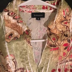 KOMAROW Long Sleeve Blouse with Lace accent - S